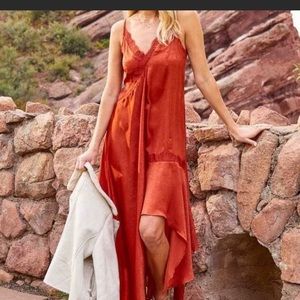 Altar’d state rust sateen dress